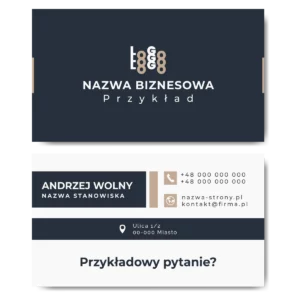 Wizytówki biznesowe profesjonalne 350g 90x50 WIZUALIZACJA GRATIS