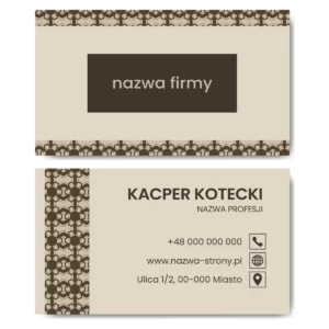 Wizytówki kremowe mozaika powłoka matowa 350g 90x50 PROJEKT GRATIS