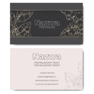 Wizytówki firmowe z krzewami 350g 90x50 PROJEKT + ZMIANY GRATIS