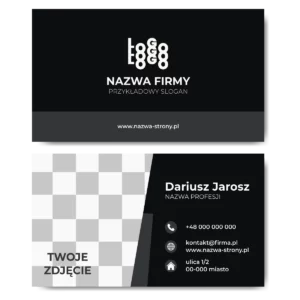 Wizytówki firmowe czarne mat 350g 90x50 PROJEKT Z TWOIM ZDJĘCIEM