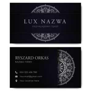 Wizytówki biznesowe LUX ciemne mat 350g 90x50 PROJEKT GRATIS