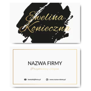 Wizytówki biznesowe czarno-białe kreda mat 350g PROPROJEKTOWANIE