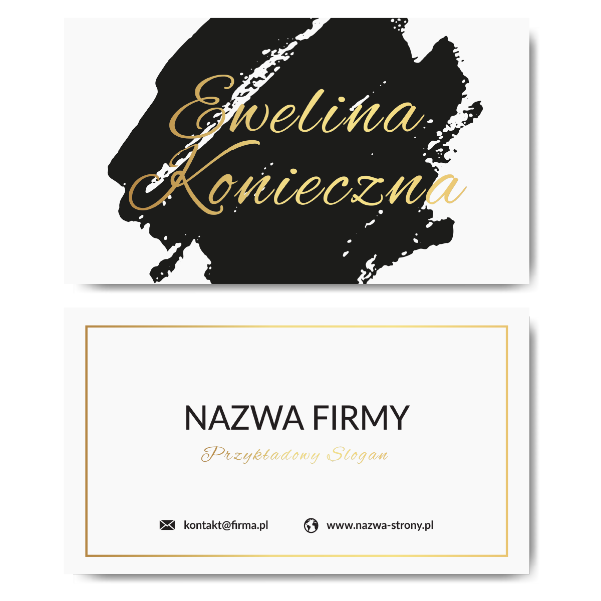 Wizytówki biznesowe czarno-białe kreda mat 350g PROPROJEKTOWANIE