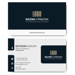 Wizytówki z projektem graficznym kreda mat 350g biznes granatowe