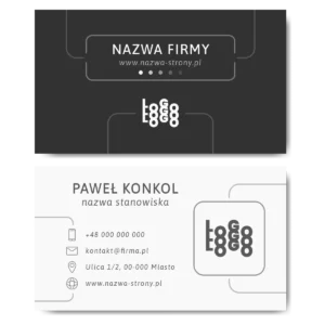 Wizytówki z projektem graficznym gruby papier 350g ciemnoszare