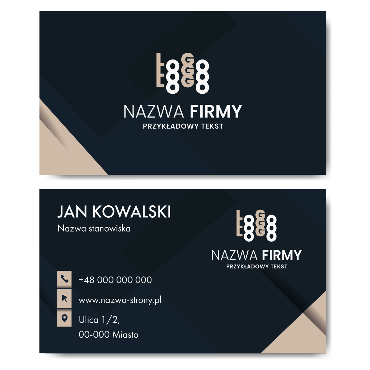 Wizytówki biznesowe kreda mat 350g GRUBY PAPIER PROJEKT W CENIE