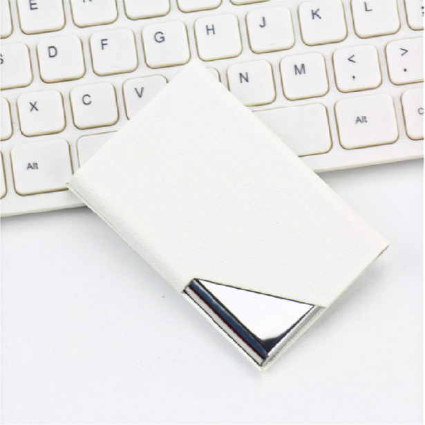Wizytownik biały METAL etui na magnes na wizytówki - obrazek 8