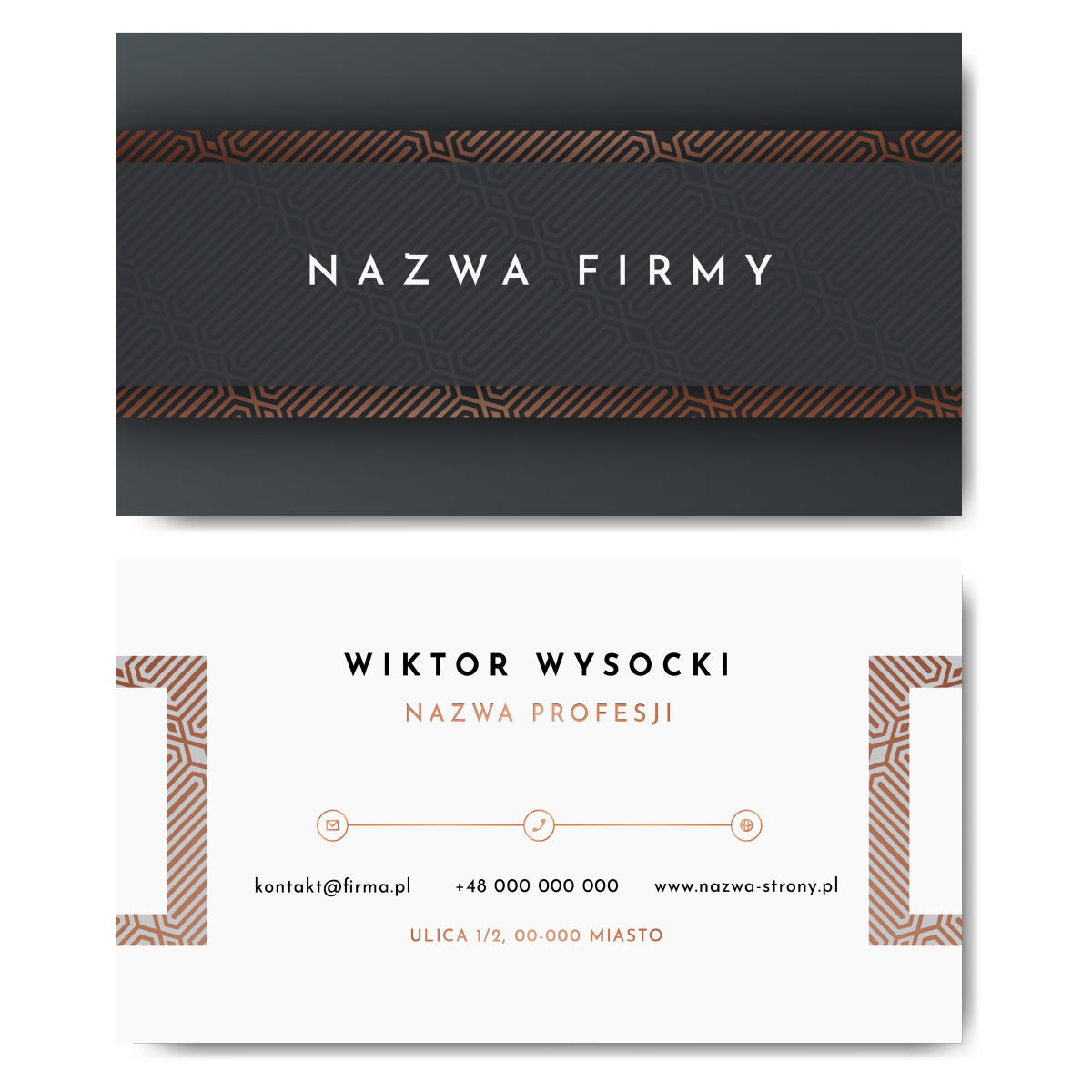 Wizytówki biznesowe kreda mat 350g PONAD 1000 GOTOWY SZABLONÓW