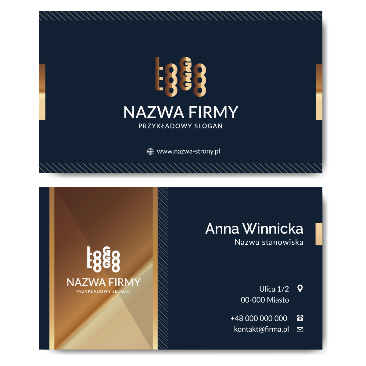 Wizytówki biznesowe kreda mat 350g PONAD 1000 GOTOWY SZABLONÓW
