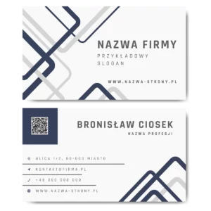 Wizytówki biznesowe QR mat grube 350g MOŻLIWOŚĆ EDYCJI PROJEKTU
