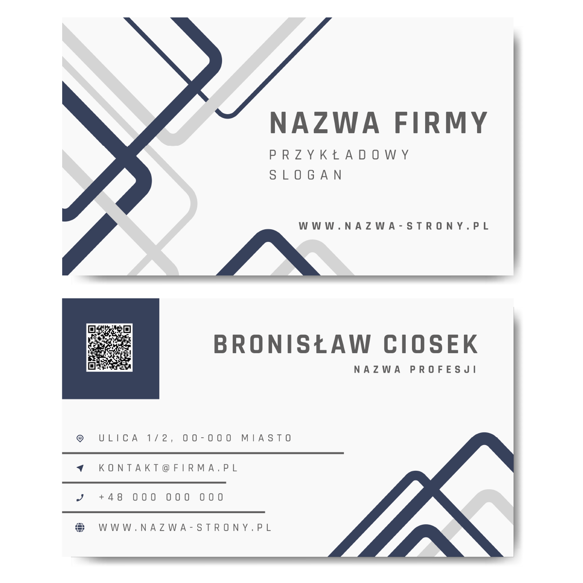 Wizytówki biznesowe QR mat grube 350g MOŻLIWOŚĆ EDYCJI PROJEKTU