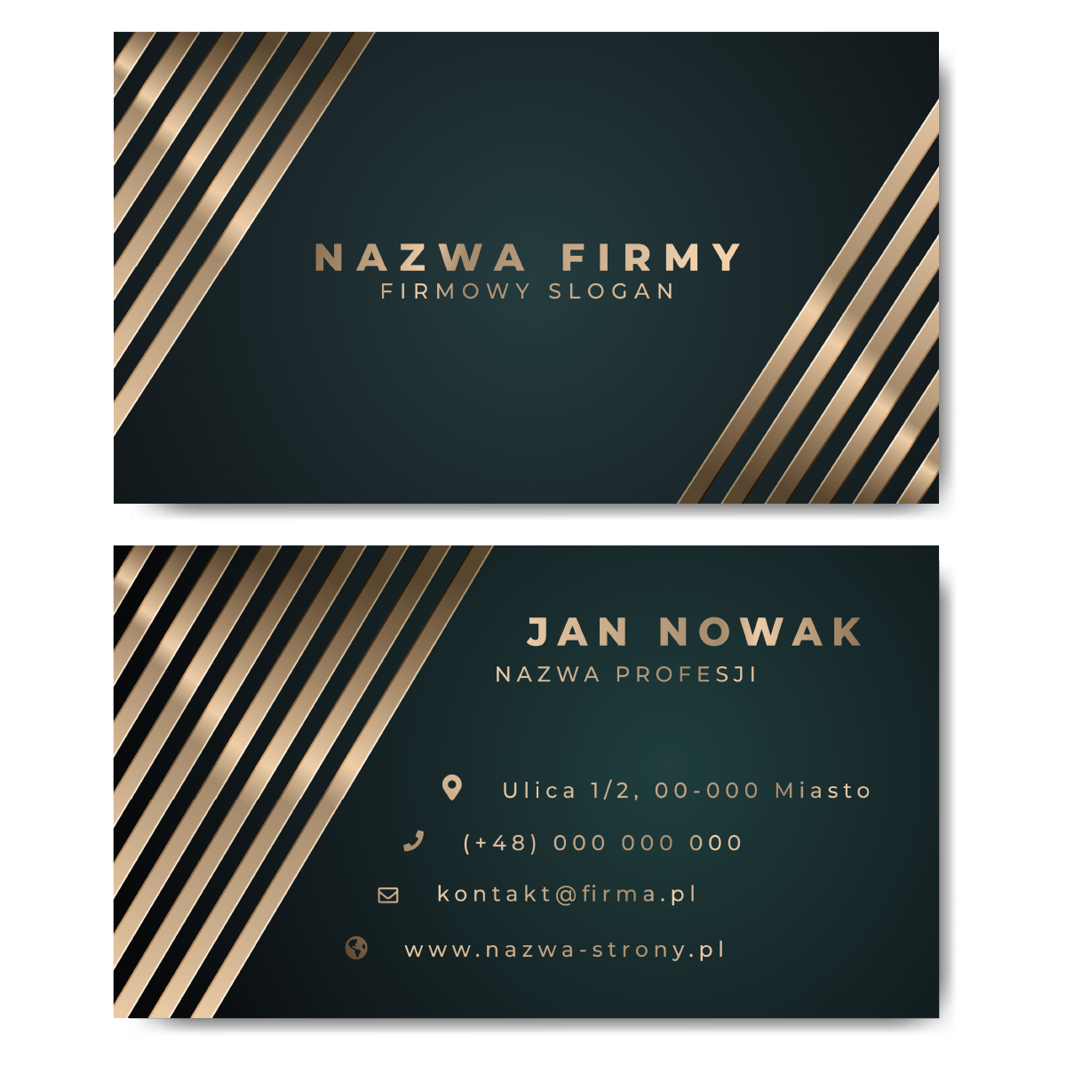 Wizytówki profesjonalne gruby papier 350g do biura PROJEKT GRATIS