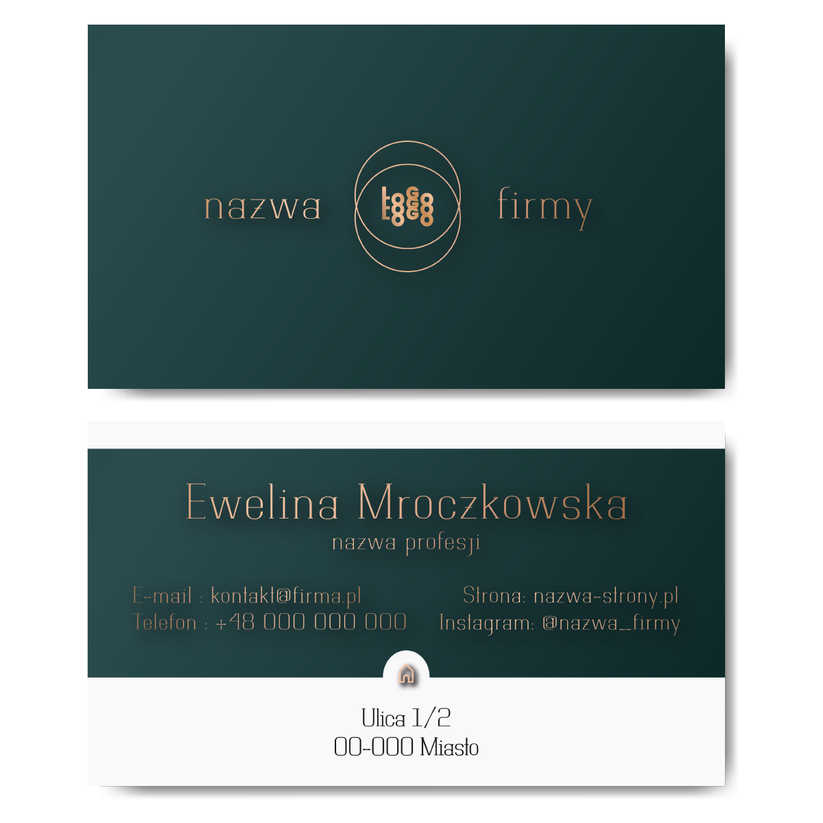 Wizytówki biznesowe powłoka matowa 350g DOWOLNA EDYCJA PROJEKTU