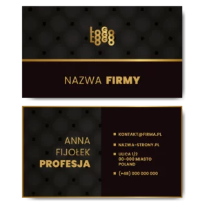 Wizytówki biznesowe czarne kreda mat 350g PROJEKT + DRUK W CENIE