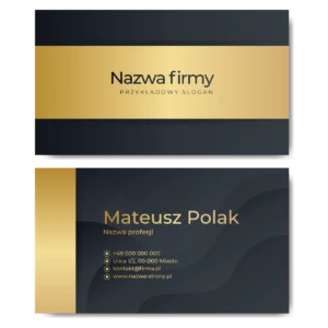 Wizytówki złote mat 350g 90x50 projekt