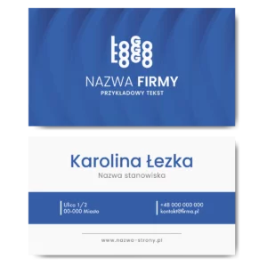 Wizytówki biznesowe niebieskie z logo mat 350g PROJEKT ZA DARMO