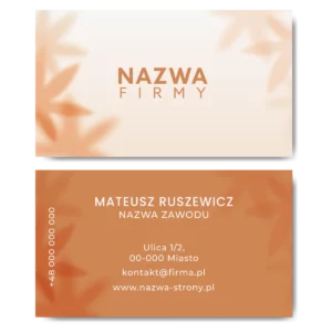 Wizytówki biznesowe kwiaty w tle mat 350g 90x50 PROJEKT ZA DARMO