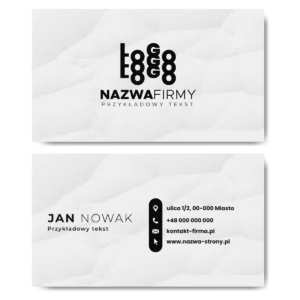 Wizytówki szare mat 350g 90x50 projekt