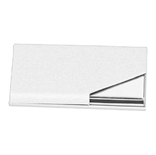 Wizytownik biały METAL etui na magnes na wizytówki - obrazek 4