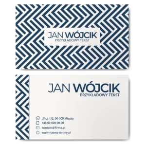 Wizytówki granatowe mat 350g projekt
