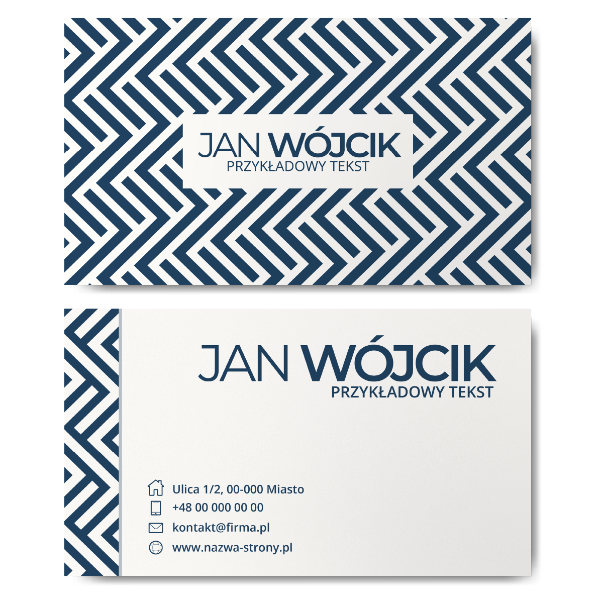 Wizytówki granatowe mat 350g projekt