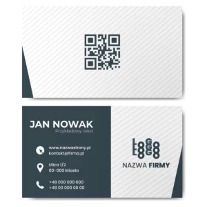 Wizytówki dwustronne QR 350g szablon