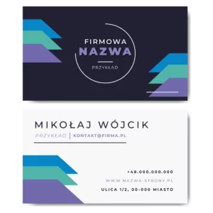 Wizytówki dwustronne kolorowe szablon