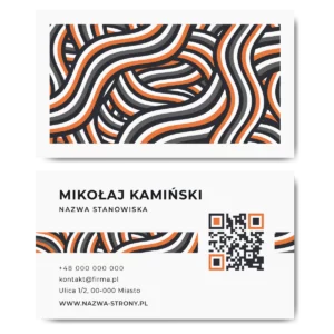 Wizytówki dwustronne QR 90x50 projekt