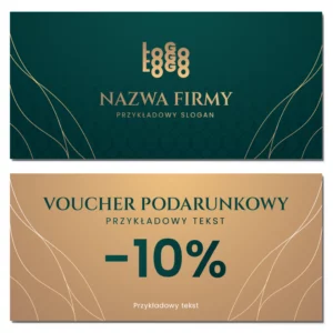 Vouchery podarunkowe Bony Bilety złote DL 99x210mm 350g projekt