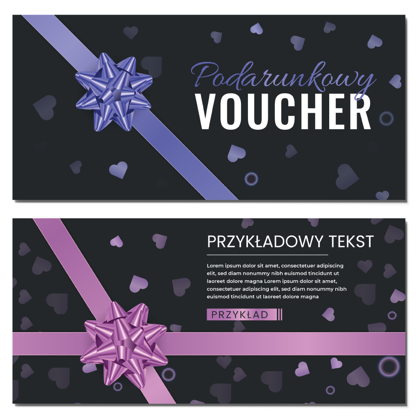 Vouchery upominkowe serce miłość GRUBE MAT 350g PROJEKT W CENIE