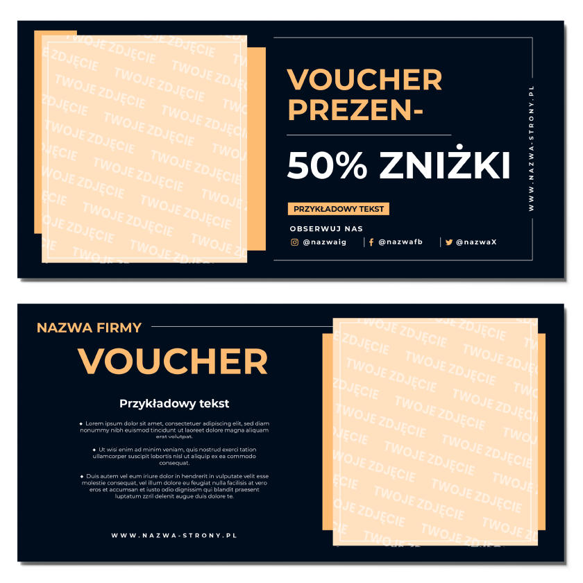 Vouchery upominkowe DL MAT 350g TWOJE ZDJĘCIE PROJEKT GRATIS