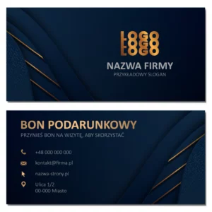 Vouchery podarunkowe Bony granatowe DL 99x210mm 350g projekt