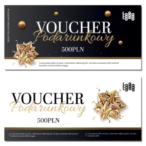 Vouchery podarunkowe złota kokarda DL MAT 350g PROJEKT GRATIS