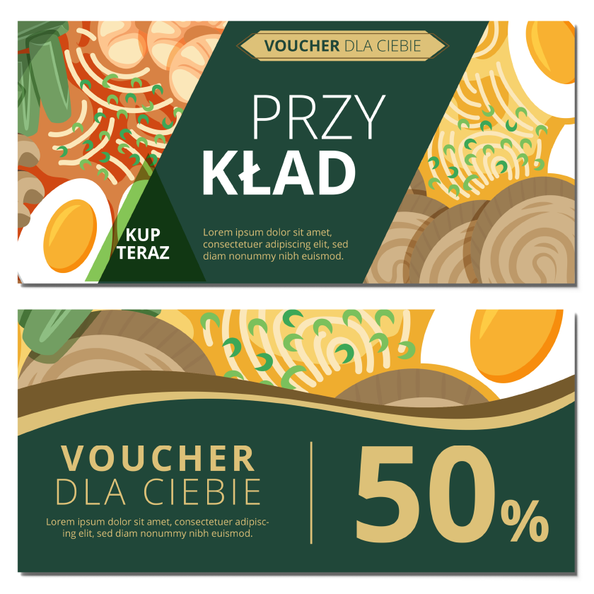 Vouchery podarunkowe restauracja ramen DL 350g PROJEKT W CENIE