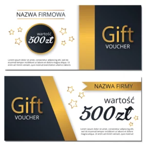 Vouchery na prezent złote gwiazdy DL GRUBE 350g PROJEKT ZA DARMO