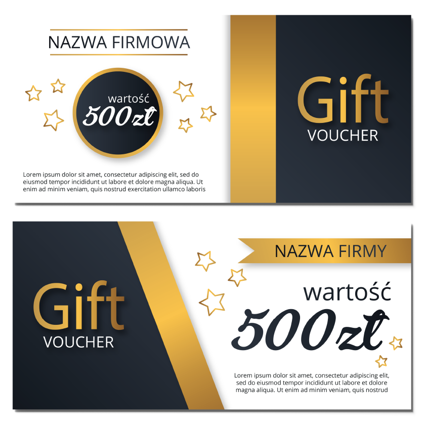 Vouchery na prezent złote gwiazdy DL GRUBE 350g PROJEKT ZA DARMO